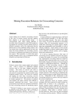 Mining Execution Relations for Crosscutting Concerns