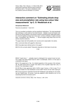 Interactive comment on &ldquo;Estimating drizzle drop size and