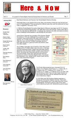January - Florida Baptist Historical Society