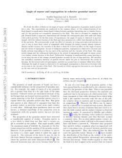 Angle of repose and segregation in cohesive granular matter
