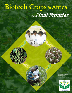 Biotech Crops in Africa: The Final Frontier