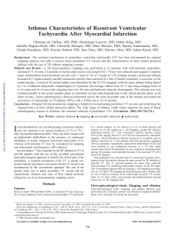 Isthmus Characteristics of Reentrant Ventricular