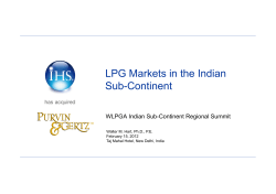 LPG Markets in the Indian Sub-Continent