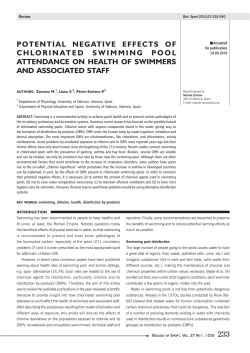 POTENTIAL NEGATIVE EFFECTS OF CHLORINATED SWIMMING