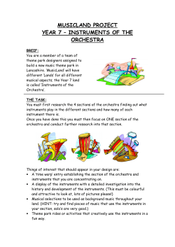 musicland project year 7 &ndash; instruments of the orchestra