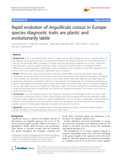 Rapid evolution of Anguillicola crassus in Europe