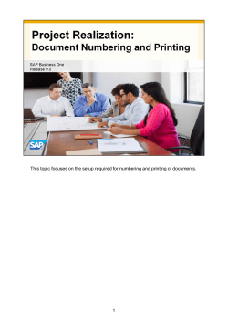 This topic focuses on the setup required for