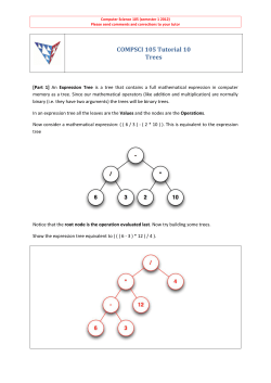 COMPSCI 105 Tutorial 10 Trees - Department of Computer Science