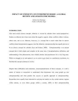 impact of ethnicity on entrepreneurship: a global review and