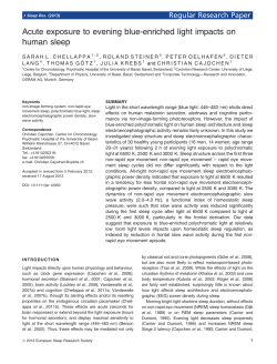 Acute exposure to evening blue-enriched light impacts on human