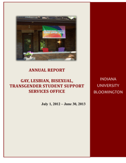 2012-2013 Annual Report - LGBTQ+ Culture Center