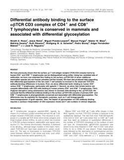 Differential antibody binding to the surface &alpha;&beta;TCR&middot; CD3 complex of