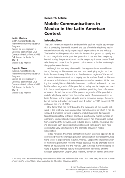 Mobile Communications in Mexico in the Latin American Context
