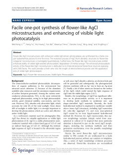 Facile one-pot synthesis of flower-like AgCl microstructures and