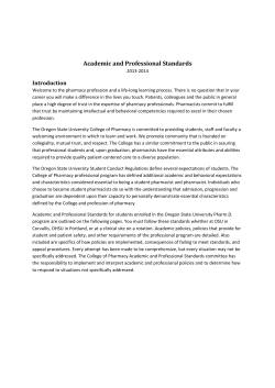 Academic and Professional Standards