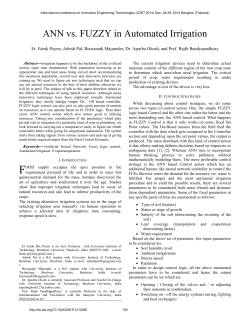 ANN vs. FUZZY in Automated Irrigation
