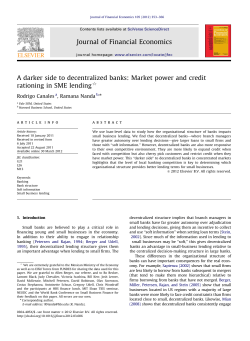A darker side to decentralized banks Market power