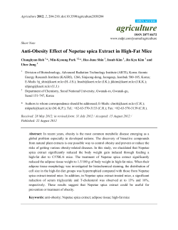 Anti-Obesity Effect of Nepetae spica Extract in High-Fat Mice