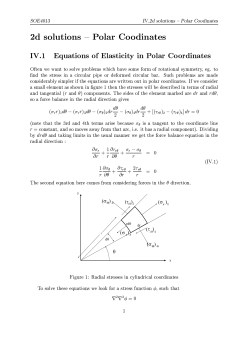 SOE4013 IV.2d solutions - Polar Coodinates 2d solutions