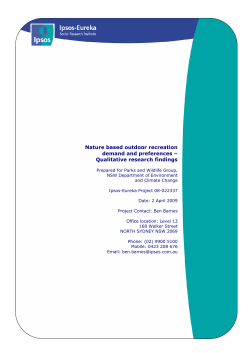 Nature based outdoor recreation demand and preferences