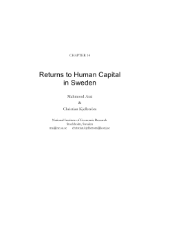 Returns to Human Capital in Sweden