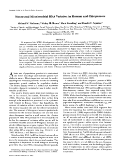 Nonneutral Mitochondrial DNA Variation in Humans and
