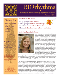 November 2011 - Department of Biology