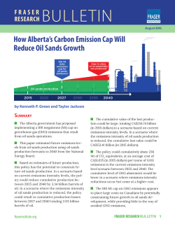 How Alberta`s Carbon Emission Cap Will Reduce