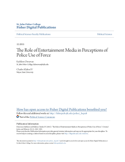 The Role of Entertainment Media in Perceptions of Police Use of Force