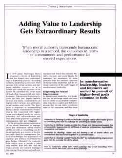 Adding Value to Leadership Gets Extraordinary Results