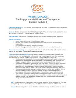 FACILITATOR GUIDE: The Biopsychosocial Model and