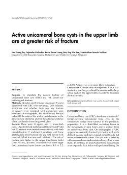 Active unicameral bone cysts in the upper limb