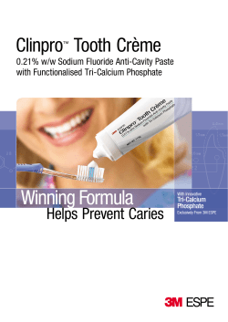 Clinpro Tooth Creme Brochure -NZ