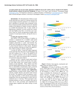 AN EQUATION OF STATE FOR AQUEOUS SODIUM SULFATE