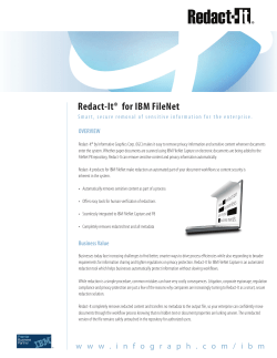 Redact-It® for IBM FileNet