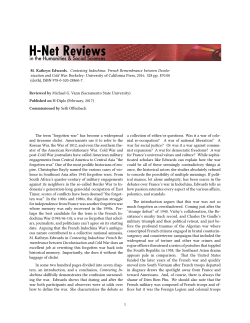 Untitled [Michael Vann on Contesting Indochina: French - H-Net