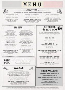 Food Menu - Lowlander