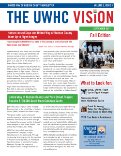 Goya Helps Fight Hunger - United Way of Hudson County