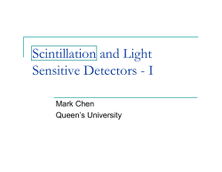 Scintillation and Light Sensitive Detectors