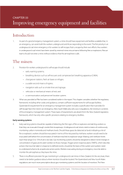 CHAPTER 33 - Improving emergency equipment and facilities