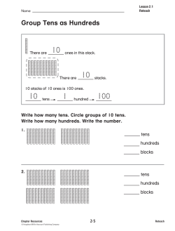 10 1 100 Group Tens as Hundreds
