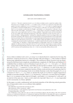 Generalized trapezoidal words