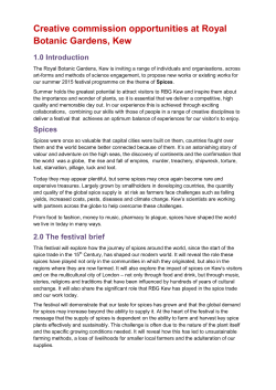 Creative commission opportunities at Royal Botanic