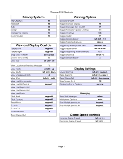 Primary Systems Viewing Options View and Display Controls Display