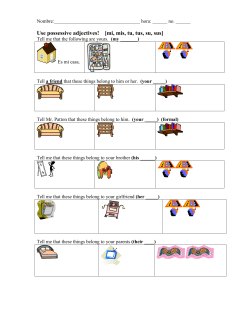 Use possessive adjectives! [mi, mis, tu, tus, su, sus]