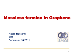 Massless fermion in Graphene