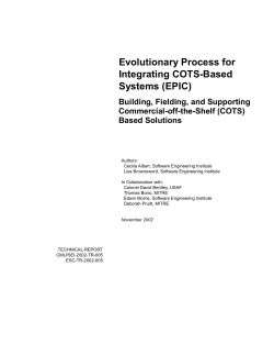 Evolutionary Process for Integrating COTS-Based Systems