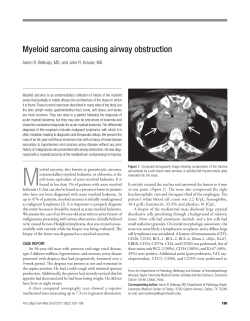 Myeloid sarcoma causing airway obstruction