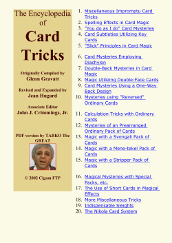 The Encyclopedia of Card Tricks