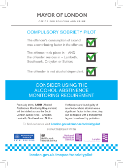 CONSIDER USING THE ALCOHOL ABSTINENCE MONITORING